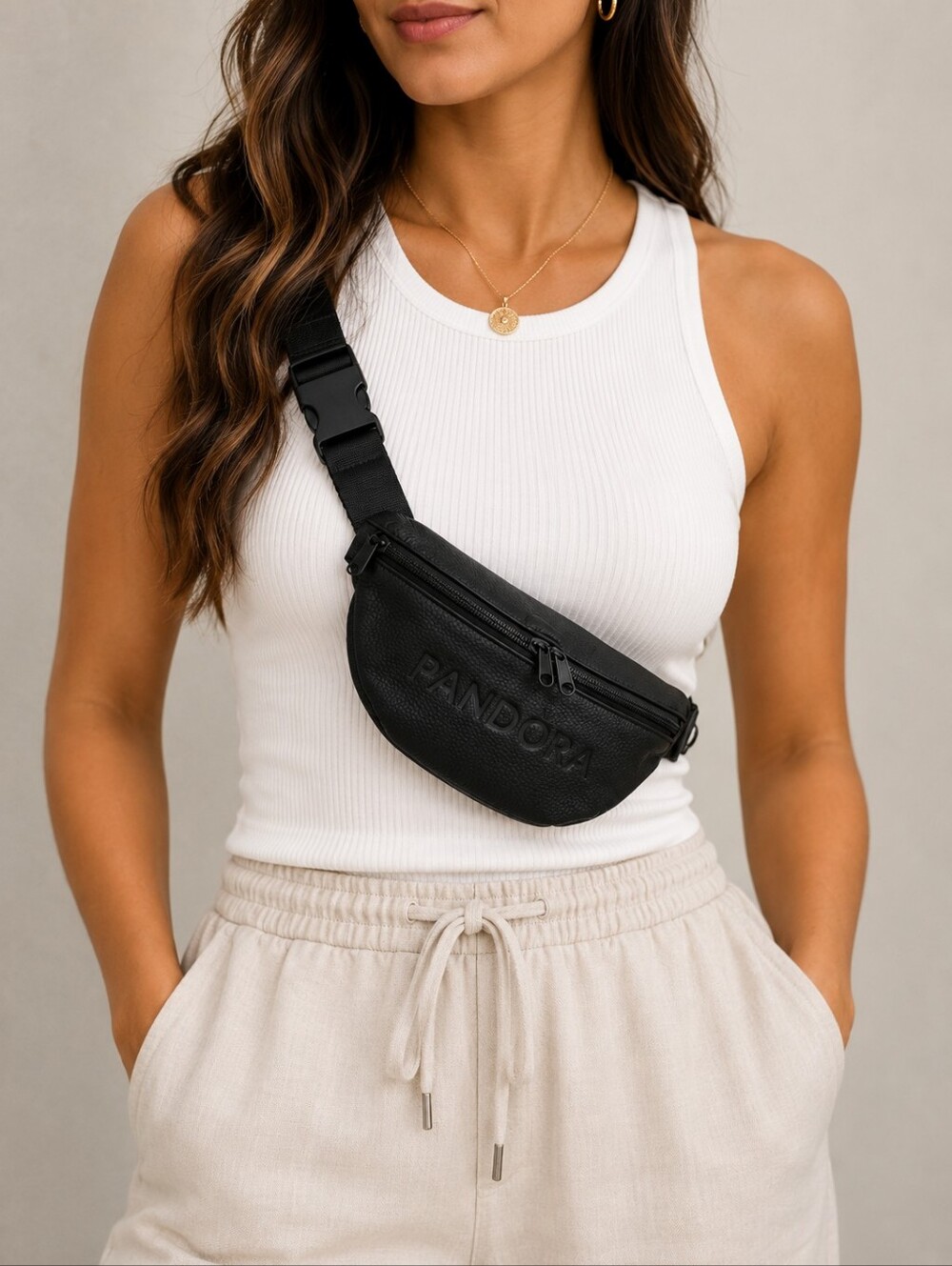Pandora Black Belt Bag / Fanny Pack